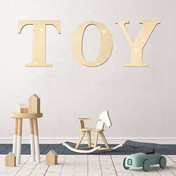 5ARTH Wooden Letters T for Crafting & Decor