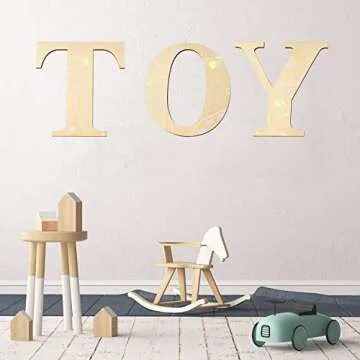 5ARTH Wooden Letters T for Crafting & Decor