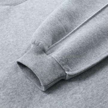 Amazhiyu Women Cropped Sweatshirt Long Sleeves Pullover Fleece Crop Tops Heather Grey, Small