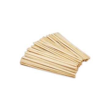 Multicraft Imports Krafty Kids CW520 Craftwood Natural Craft Stir-Sticks, 7.5in by 0.3in, 80-Piece