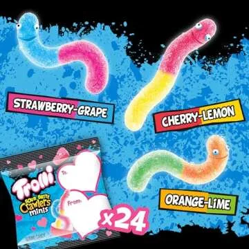 Trolli Sour Brite Crawlers Minis Exchange Pack 24 Count