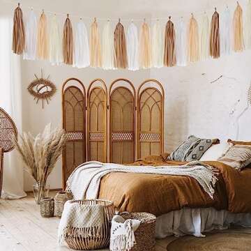 Boho Rainbow Baby-Shower Party-Decorations Tassel-Garland - 20pcs Neutral Birthday Wedding Bridal Ta...