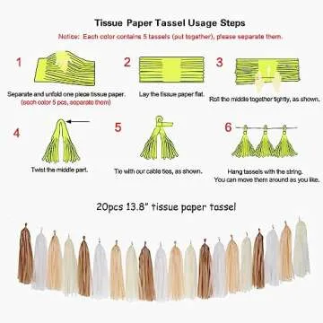 Vibrant Boho Rainbow Tassel Garland for Baby Showers