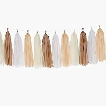 Vibrant Boho Rainbow Tassel Garland for Baby Showers