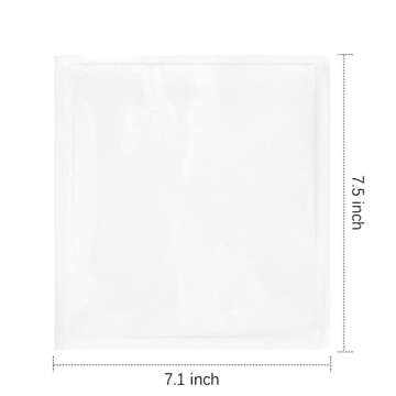 Ocmoiy 200ct Heat-Sealable Bakery Bags with Window for Cookies Packaging, 7.1x7.5 Inches Clear Front...