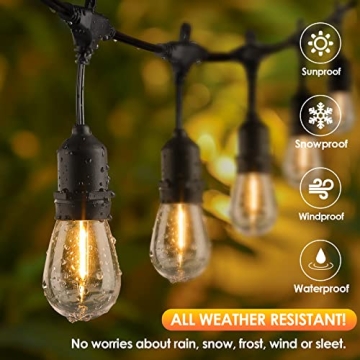 Mlambert 96FT LED Outdoor String Lights - Dimmable