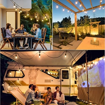 Mlambert 96FT LED Outdoor String Lights - Dimmable