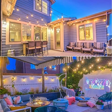 Mlambert 96FT LED Outdoor String Lights - Dimmable