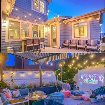 Mlambert 96FT LED Outdoor String Lights - Dimmable