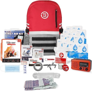72 HRS Deluxe Emergency Survival Kit - Heavy Duty 72 Hour Bug-Out Bag for Natural Disasters