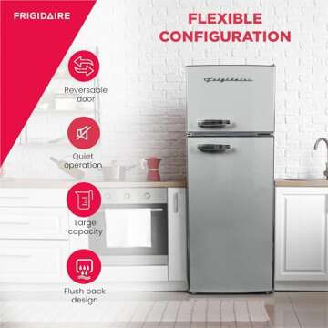 Frigidaire EFR753 Retro 2-Door Refrigerator with Freezer