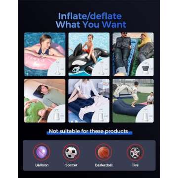 FLEXTAILGEAR MAX Pump 2020 Portable Air Pump with 3600mAH Battery USB Rechargeable Air Pump-Quick Inflate Deflate for Sleeping Pads, Air Mattress, Pool Toys, Floats, Swimming Ring, Air Bed (Green)