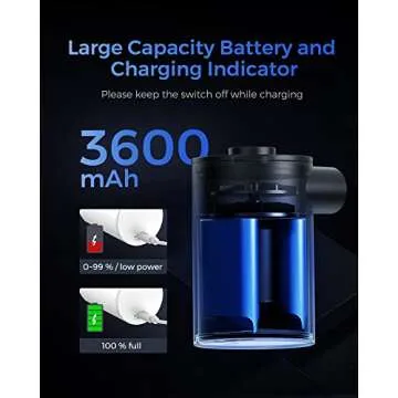 FLEXTAILGEAR MAX Pump 2020 Portable Air Pump with 3600mAH Battery USB Rechargeable Air Pump-Quick Inflate Deflate for Sleeping Pads, Air Mattress, Pool Toys, Floats, Swimming Ring, Air Bed (Green)