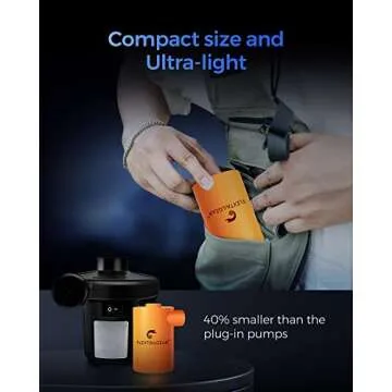 FLEXTAILGEAR MAX Pump 2020 Portable Air Pump with 3600mAH Battery USB Rechargeable Air Pump-Quick Inflate Deflate for Sleeping Pads, Air Mattress, Pool Toys, Floats, Swimming Ring, Air Bed (Green)