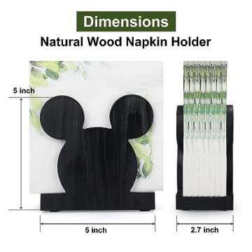 Cute Wooden Napkin Holder for Table Decor Kitchen Napkin Holder Bathroom Desk Accessories Modern Cocktail Napkin Holder Funny Decorative Xmas Home Decor Farmhouse Wood Cool Christmas Napkin Holder