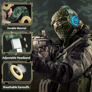 Tatybo Gaming Headset for PS4 PS5 Xbox One, PS4 Headset with 3D Surround Sound and Noise Isolating Mic