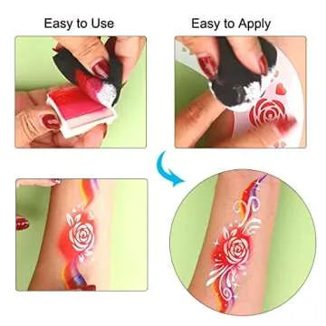 Bowitzki Face Paint Sponges for All Ages - 10 Petals and More