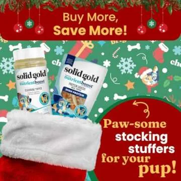 Solid Gold Dog Food Seasoning for Picky Eaters - Nutrientboost Dog Food Topper Shaker Appetite Enhancer for Dogs Pumpkin Flavor - Contains Proteins & Amino Acids to Promote Digestion & Immunity - 2 Ct