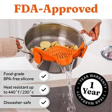 Snap N Strain Pot Strainer - Convenient Kitchen Accessory