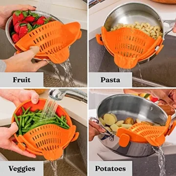 Snap N Strain Pot Strainer - Convenient Kitchen Accessory