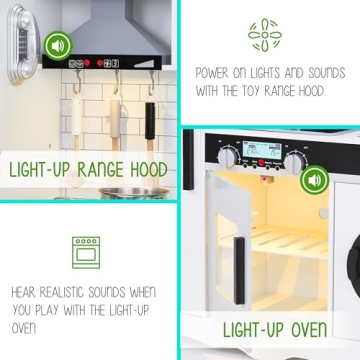 Lil’ Jumbl Kids Kitchen Set - Pretend Wooden Kitchen Fun