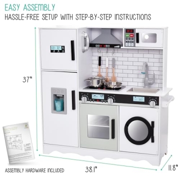 Lil’ Jumbl Kids Kitchen Set - Pretend Wooden Kitchen Fun