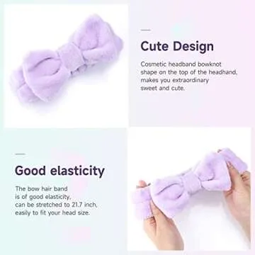 WSYUB Spa Headband, 8Pcs Makeup headband,Headband for Washing Face, Shower Skin Care Fluffy Spa Headband for Woman Girl Teens Slumber Party Supplies
