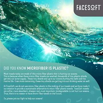 Facesoft Yoga Towel - Infused with Activated Charcoal to Detoxify and Sweat - Made with Eco-Friendly Aqua-Cotton Yarn - Biodegradable and Sustainable - All Ages