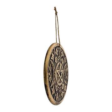 Pentagram Triple Moon Terracotta Wall Plaque for Home