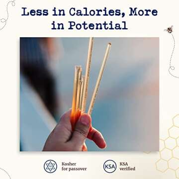 Savannah Bee Company Honey Straws - Pure and All Natural Honey Straw Sticks Made in the USA - Healthy Snacks for Kids and Adults - Gluten Free and Kosher Certified - Pure Acacia Honey - Pack of 12