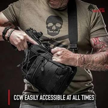 WOLF TACTICAL EDC Sling Bag for Concealed Carry & Travel
