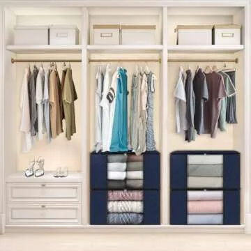 Fab Totes Clothes Storage - 4 Pack Stylish Organizers for Home