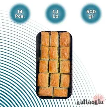 Gulluoglu Turkish Pistachio Baklava 14 Pieces Daily Fresh