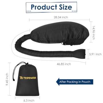 TEPENAR Bonnet Hair Dryer Attachment: Upgraded Extra Large Hooded Hair Dryer Adjustable Soft Blow Dr...
