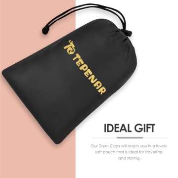 TEPENAR Bonnet Hair Dryer Attachment: Upgraded Extra Large Hooded Hair Dryer Adjustable Soft Blow Dryer Caps - Easy to Use for Natural Curly Textured Hair Care Styling Fast Drying