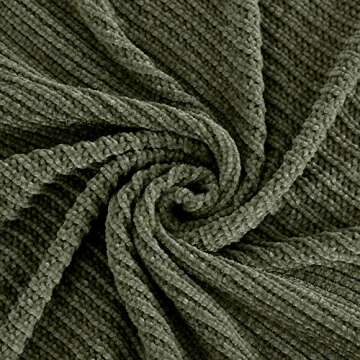 Chenille Super Soft Throw Blanket for Couch Tassel Fringe Silky Cozy Throw Blanket for Sofa Bed All ...