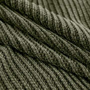 Chenille Super Soft Throw Blanket for Couch Tassel Fringe Silky Cozy Throw Blanket for Sofa Bed All Season Lightweight Blanket Velvety Texture Throw Knitted Throw 50 x 60 Inches Green