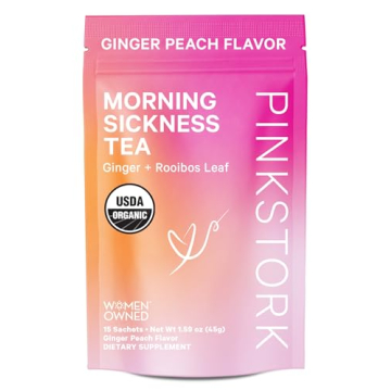 Pink Stork Organic Morning Sickness Pregnancy Tea - Hot or Iced Tea - Prenatal Heartburn, Indigestio...