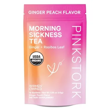Pink Stork Organic Morning Sickness Pregnancy Tea - Hot or Iced Tea - Prenatal Heartburn, Indigestio...