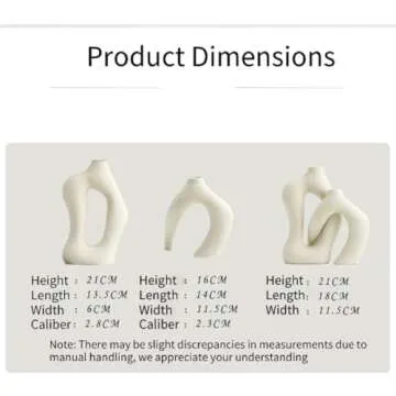 PickMeYA Irregular Circular Cross Ceramic Vase Set - Elegant Home Decor
