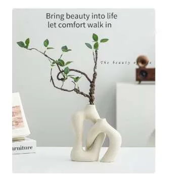 PickMeYA Irregular Circular Cross Ceramic Vase Set - Elegant Home Decor