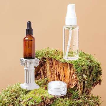 Holibanna 5Pcs Miniature Roman Pillar Greek Column Figurine Base Stigma Decoration Resin Artistic Ornament for Wedding Christmas Micro Landscape Aquarium White