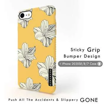 Stylish Flower Flexible Silicon Case for iPhone 8, 7 & SE 2020