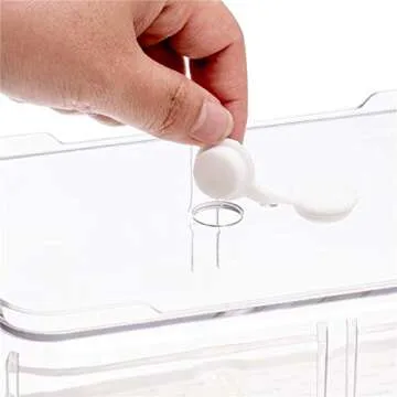 blitzlabs Fridge Food Storage Bin Containers Produce Saver, Stackable Freezer Bins Fresh Keeper Food Storage Containers for Fridge Freezer Cabinet Kitchen Organization, Set of 2