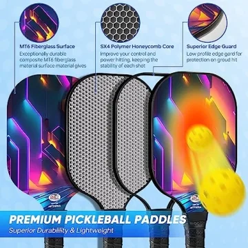 Pickleball Paddles Set for Beginners - USAPA Approved Rackets