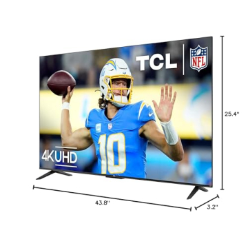 TCL 50-Inch Class S4 4K LED Smart TV with Roku TV (50S450R, 2023 - Model), Dolby Vision, HDR, Dolby Atmos, Works with Alexa, Google Assistant and Apple HomeKit Compatibility, Streaming UHD Television