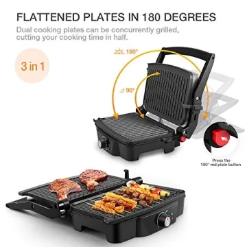 High Power Compact Panini Maker That Cooks Fast