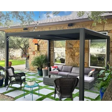 PURPLE LEAF Louvered Pergola for Patio & Garden