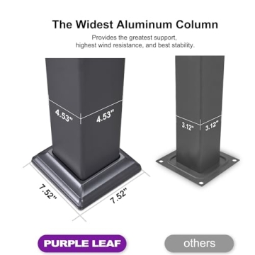 PURPLE LEAF Louvered Pergola for Patio & Garden