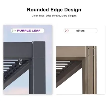 PURPLE LEAF Louvered Pergola for Patio & Garden